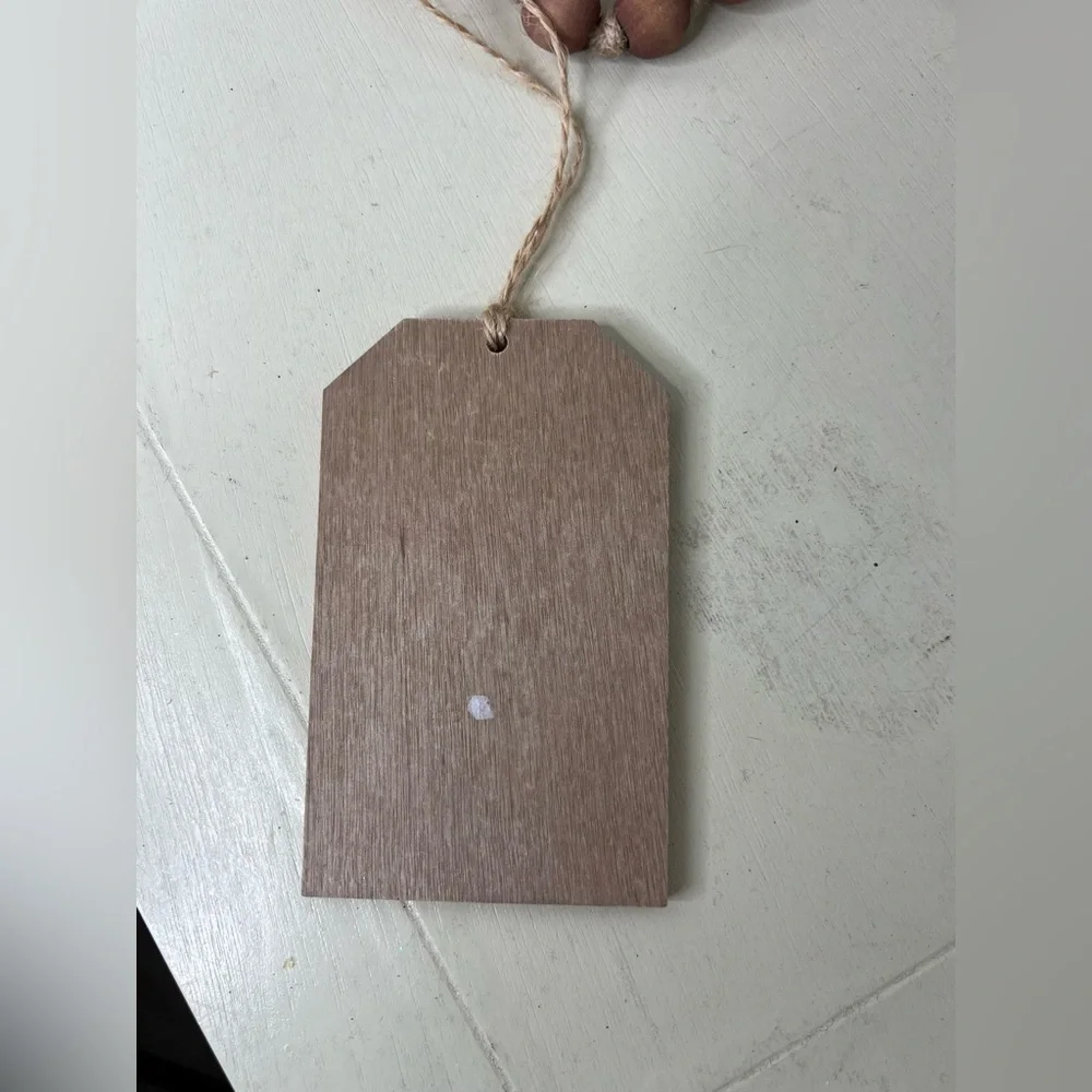 Brand New-Wooden Plaid Gift Tag/Ornament - The Wine Is So Delightful